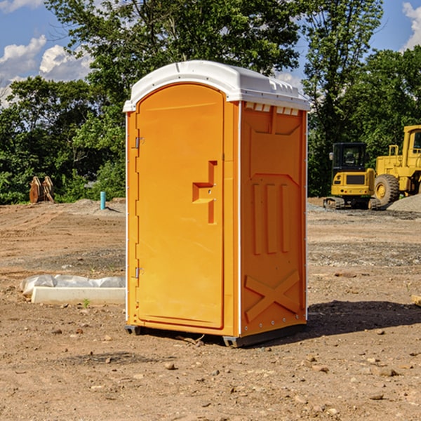 how often are the porta potties cleaned and serviced during a rental period in Olive